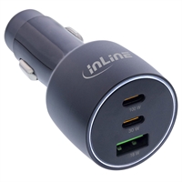 Adattatore di alimentazione per auto InLine® Power Delivery, 2x USB-C+QC USB-A