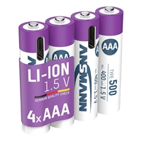ANSMANN 1311-0028 Batterie ricaricabili agli ioni di litio Micro AAA tipo 500