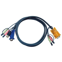 Aten 2L-5302U, Cavo KVM, VGA USB Audio, 1,8m - Connettore console: SPHD 3 in 1