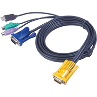 Aten 2L-5302UP Cavo KVM, VGA USB-PS/2 Audio con  SPHD 3 in 1, 1,8m