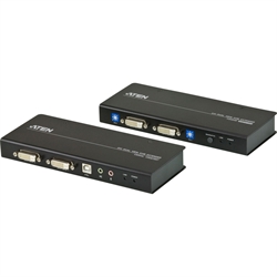 Aten CE604, KWM Extender USB, DVI Dual View Audio RS-232 + Deskew via Cat5e/6