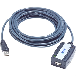Aten UE250 Cavo USB 2.0 A maschio / A femmina, Attivo Repeater, nero, 12m