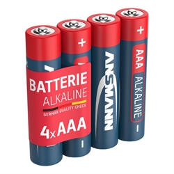 Batteria Alcalina, ministilo AAA, 1,5V, Blister 4pz (Ansmann 5015553)