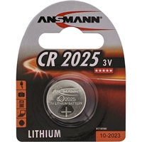 Batteria Bottone Litio, CR2025, 3V, Blister 1pz (Ansmann 5020142)