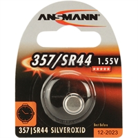 Batteria Bottone Silver Oxid, 357/SR44, 1,55V, Blister 1pz (Ansmann 1516-0011)