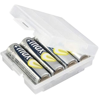 Box porta batterie, 4 comparti, stilo e ministilo, (Ansmann 4000740)