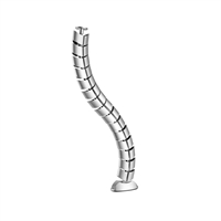 Canalina InLine® flessibile, verticale per tavoli, 2 camere, 0,80m argento
