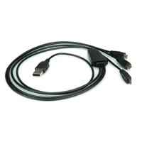 Cavo Micro USB 2.0 0,8m Type USB A/F-3xMicro B/M (11.02.8306-10)