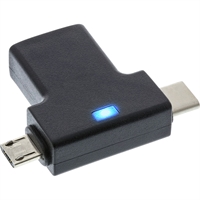InLine® Adattatore a T OTG USB 3.1/2.0 USB 3.1/2.0, M USB-C/microUSB a F USB A