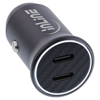 InLine® Adattatore di alimentazione USB per auto Power Delivery, 2x USB-C, nero