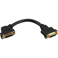 InLine® Adattatore DVI-I 24+5 F / F, digit. + analog., dorato, da pannello, 0,2m