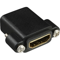 InLine® Adattatore HDMI da pannello Tipo A Femmina/Femmina con viti, dorato