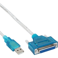 InLine® Adattatore USB A / Parallela IEEE1284 Sub-D 25pin, 1,8m, per stampante
