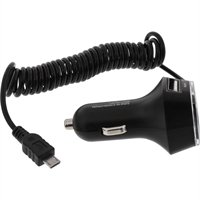 InLine® Alimentatore USB per Auto, In: 12/24V, 2 x USB, Out: USB 5V/3,1A, 1m
