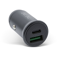 InLine®  Alimentatore USB per auto, USB-A + USB-C, grigio