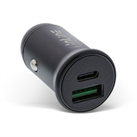 InLine® Alimentatore USB per auto, USB-A + USB-C, nero