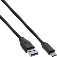 InLine® Bulk Pack 100Pz, Cavo USB 3.2, da USB-C a A plug, nero, 1m