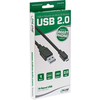 InLine® Cavo Basic Micro-USB 2.0, da USB-A a Micro-B M/M, nero, 1m