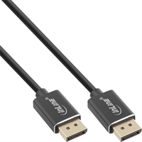 InLine® Cavo DisplayPort 1.4 Slim, 8K4K, dorato, nero, 0,5m
