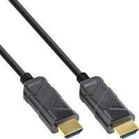 InLine® Cavo HDMI AOC, Ultra High Speed HDMI Cable, 8K4K, nero, 100m