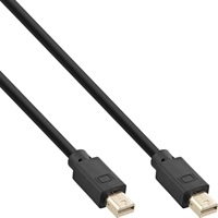 InLine® Cavo Mini DisplayPort 1.4, maschio-maschio, dorato, nero, 1m