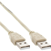 InLine® Cavo USB 2.0 A maschio / A maschio, beige, 5m