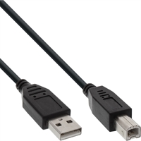 InLine® Cavo USB 2.0 A maschio / B maschio, 1m, nero