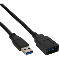 InLine® Cavo USB 3.2 Gen.1 A maschio / A femmina, 1m, nero