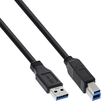 InLine® Cavo USB 3.2 Gen.1 A maschio / B maschio, 1m, nero