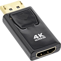 InLine® Converter DisplayPort maschio a HDMI femmina, 4K/60Hz, con audio