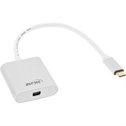 InLine® Convertitore Video USB-C maschio a Mini DP femmina, silver, 0,2 m