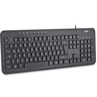 InLine® Design Keyboard, USB, Tastiera Layout TEDESCO, nero