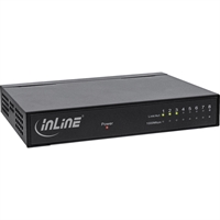 InLine® Gigabit Switch, 8 Porte 10/100/1000Mbps, Desktop, alim.interno, Fanless