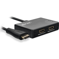 InLine® HDMI splitter, 2 vie, 4K/60Hz, sfuso, con cavo integrato
