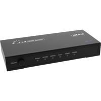 InLine® HDMI Splitter 4 porte, 3D, FullHD, HDCP, 4K2K compatibile, alimentatore