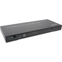 InLine® HDMI Splitter 4 porte, audio out dig. amplif., 3D, HDCP, 4K2K comp.
