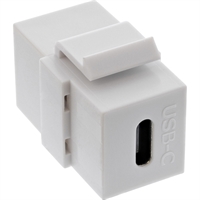 InLine® Inserto Snap-In USB 3.1 Type-C femmina/femmina, bianco