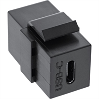 InLine® Inserto Snap-In USB 3.1 Type-C femmina/femmina, nero