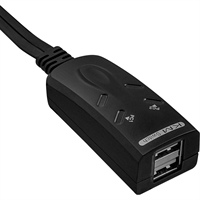 InLine® KM Switch, 2 porte, USB, Condivisione tastiera&mouse, True Transparent