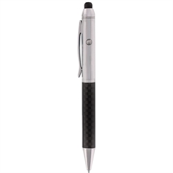 InLine® LaserTouch 3in1, penna a sfera, stilo touch, puntatore laser, cromo