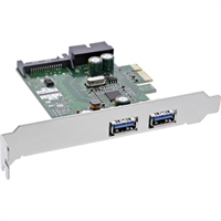 InLine®  Scheda di interfaccia 4x USB 3.0, (2+2) PCIe, incl. staffa low profile
