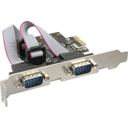 InLine® Scheda seriale PCIe, 2x Sud-D 9pin maschio, Moschip MCS9922 CV