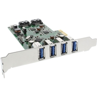 InLine® Scheda USB 3.0 PCIe + SATA host controller, 4x USB 3.0 + 2x SATA 6Gb/s