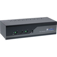 InLine® Switch KVM Desktop, 4 porte, Dual Monitor, DP + HDMI, 4K, USB 3.0, Audio