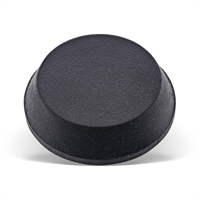InLine® Tamponi in gomma, 12mm, confezione da 20, nero, piatto, autoadesivo