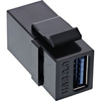 InLine® USB 3.0 Keystone Snap-In insert, presa USB-A, nero