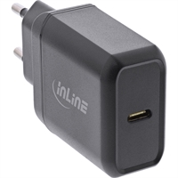 InLine® USB PD Caricabatterie Single USB-C, Rapido, 25W, nero