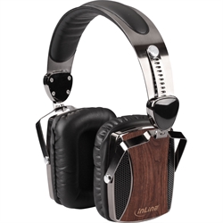 InLine® Woodon-ear Cuffie con microfono su cavo, Jack 3.5mm 4pin, legno noce