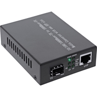 InLine®,Network Media Converter 10/100/1000Mb/s TP a LWL (LC Duplex), SM, 20km