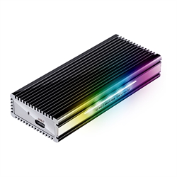 LC-Power LC-M2-C-MULTI-RGB Box SSD M.2 (NVMe & SATA), USB 3.2 Gen.2x1, con RGB